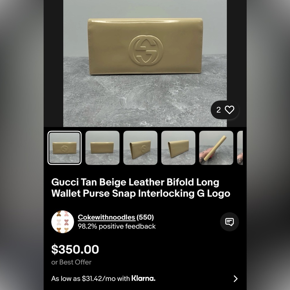 Gucci Cream Women's Wallet - Picture 4 of 4